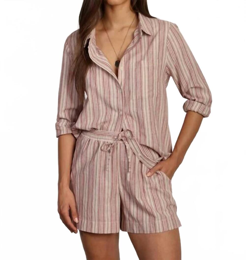 NEW DYLAN james striped shirt in red